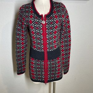 Neve wool long zip up cardigan